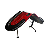 Luxury 94-Inch Foldable 10 Player Poker Table With LED, Wheels And Cup Holders (SAK24897)