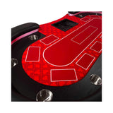 Luxury 94-Inch Foldable 10 Player Poker Table With LED, Wheels And Cup Holders (SAK24897)