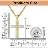 Luxury Cross Pendant Necklace for Men, Large Jesus Christ 316L Stainless Steel Cross Pendant Necklace, Heavy Duty Necklace for Men
