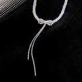 Luxury Trendy Crystal Choker Necklace Clavicle Chain Necklace For Women Wedding Fashion Jewelry Collar