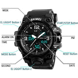 LYMFHCH Large Dual Dial Time Outdoor Army Wrist Watch Tactical