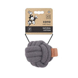 M-Pets Coto Knitted Rope Ball Dog Toy Grey 9.5 cm