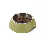M-Pets Eco Bamboo Small Pet Bowl with Stainless Steel Insert 190 ml