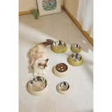 M-Pets Eco Bamboo Small Pet Bowl with Stainless Steel Insert 190 ml