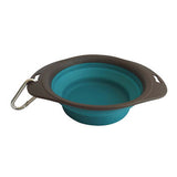 M-Pets Foldable Silicone Pet Travel Bowl for Food & Water Blue 420ml