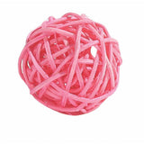 M-Pets Rattan Ball Cat Toy with Bell for Active Play 4cm