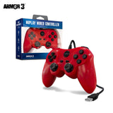 PS3 / PC Wired Controller Red Armor 3