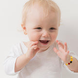 Babyjem Amber Teething Bracelet for Babies - Natural Pain Relief, Individually Knotted Amber Stones