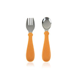 Babyjem Stainless Steel Baby Utensil Set - BPA Free, Ergonomic Design for Independent Eating
