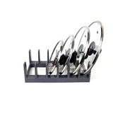 Decobella Pot Lid Organizer - Space Saving Kitchen Cabinet Organizer Holds 6 Lids, BPA-Free, Easy Access & Decluttering