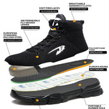 Men's Winter Safety Work Boots - Steel Toe Waterproof Insulated Construction Boots