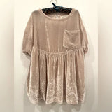 We The Free Moon City Velvet Babydoll Top, Small