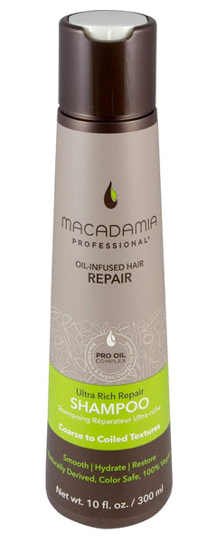 Macadamia Professional Hair Care Sulfate & Paraben Free Natural Organic Cruelty-Free Vegan Hair Products Ultra Rich Hair Repair Shampoo, 10oz