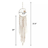Macrame Woven Wall Hanging Boho Tapestry Moon Star Dreamcatcher Home Decor
