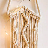 Macrame Woven Wall Hanging Boho Tapestry Moon Star Dreamcatcher Home Decor