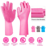 Magic Silicone Brush Dishwashing Gloves