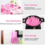 Magic Silicone Brush Dishwashing Gloves