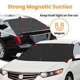 Magnetic Car Windshield Cover Front Rear Car Windshield Protector against Snow Sun Dirt Leaves Fit for All Cars Oxford Fabric Waterproof Heat-Resistant
