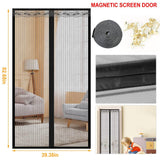 Magnetic Screen Door Hands-free Fly Mesh Door Curtain