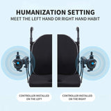 Maidesite 17.5-Inch Wide Seat Lightweight Electric Folding Wheelchair, 500W (SAK33689)