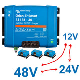 DC-DC Converters: step up/down transformers for 12V, 24V & 48V