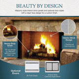 Majestic Biltmore 42-Inch Herringbone Pattern Open Wood Burning Fireplace [SB80HB] (SAK62149)