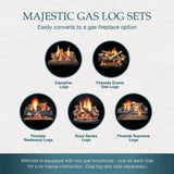 Majestic Biltmore 42-Inch Herringbone Pattern Open Wood Burning Fireplace [SB80HB] (SAK62149)