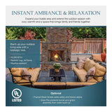 Majestic Courtyard 55K BTU 42-Inch Traditional Outdoor Gas Fireplace With Stacked Concrete Refractory [ODCOUG-42TS] (SAK75312)