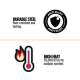 Majestic Courtyard 55K BTU 36" Traditional Outdoor Gas Fireplace (No Refractory) [ODCOUG-36NR] (SAK74218)