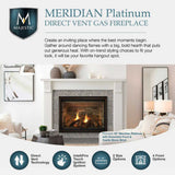 Majestic Meridian 36-Inch Platinum Natural Gas Fireplace [MER36PN] (SAK43751)