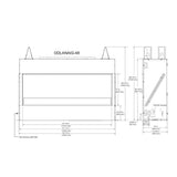 Majestic Lanai 48" Single Sided Linear Outdoor Gas Fireplace [ODLANAIG-48] (SAK95127)