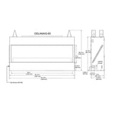Majestic Lanai 48" Single Sided Linear Outdoor Gas Fireplace [ODLANAIG-48] (SAK95127)