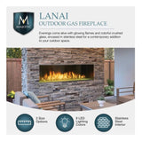 Majestic Lanai 48" Single Sided Linear Outdoor Gas Fireplace [ODLANAIG-48] (SAK95127)