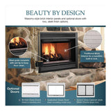 Majestic Sovereign 42-Inch Black Wood Burning Fireplace [SA42R/C] (SAK59347)