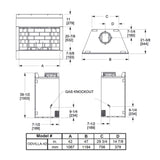 Majestic Villawood 42" Traditional Refractory Outdoor Wood Burning Fireplace [ODVILLA-42T-B] (SAK14358)