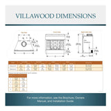 Majestic Villawood 42" Traditional Refractory Outdoor Wood Burning Fireplace [ODVILLA-42T-B] (SAK14358)