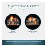 Majestic Villawood 42" Traditional Refractory Outdoor Wood Burning Fireplace [ODVILLA-42T-B] (SAK14358)