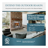 Majestic Villawood 42" Traditional Refractory Outdoor Wood Burning Fireplace [ODVILLA-42T-B] (SAK14358)