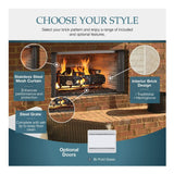 Majestic Villawood 42" Traditional Refractory Outdoor Wood Burning Fireplace [ODVILLA-42T-B] (SAK14358)