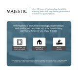 Majestic Villawood 42" Traditional Refractory Outdoor Wood Burning Fireplace [ODVILLA-42T-B] (SAK14358)