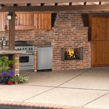Majestic Villawood 42" Traditional Refractory Outdoor Wood Burning Fireplace [ODVILLA-42T-B] (SAK14358)