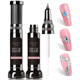 Makartt Nail Rhinestone Glue for Nails: Super Strong Gel Nail Glue for Decorations Nail Charm 3D Nails Bling Gel for Nail Gem Nail Art Jewel Diamonds 30ML Cured Need Beauty