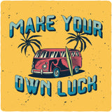 Make your own luck Men's Bamboo Viscose/Organic Cotton Short Sleeve Graphic T-Shirt