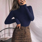 MANGOPOP Women's Mock Turtle Neck Long Sleeve Tops Bodysuit Jumpsuit