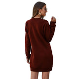 Marble Knit Mini Sweatshirt Dress