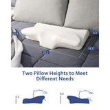 MARNUR Memory Foam Pillow for Neck Shoulder Pain Queen Size Wing Shape Design