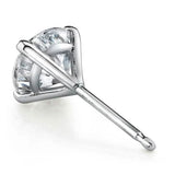 Martini 6.00 Ct D Vs1 Round Lab Created Diamond Earrings 4 Prong 14 K White Gold