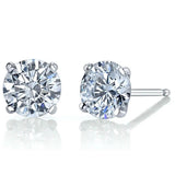 Martini 6.00 Ct D Vs1 Round Lab Created Diamond Earrings 4 Prong 14 K White Gold
