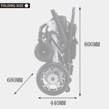 Mate Lightweight 250LBS Foldable Electric Dual Motor Power Motorized Mobility Wheelchair (SAK79245)