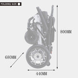 Mate Lightweight Foldable Electric Dual Motor Power Motorized Mobility Wheelchair, 250LBS (SAK79245)